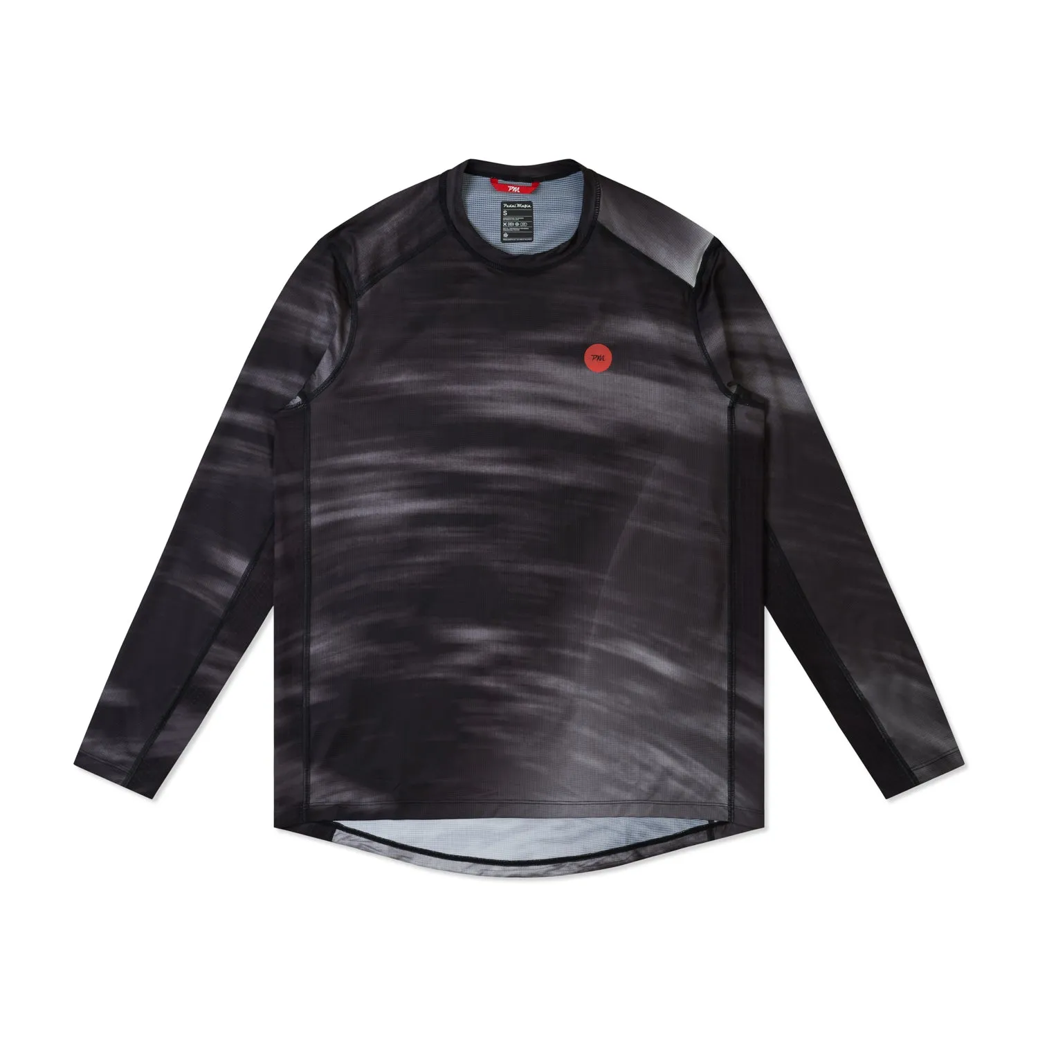 Nomadic Tech Long Sleeve T Shirt - Black Blur