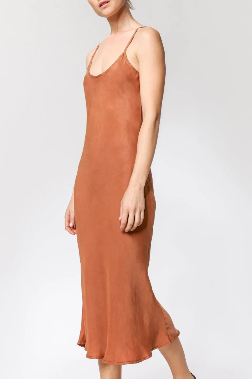 Nude Classic Cognac Slip Dress