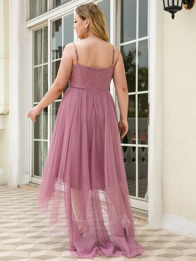 Plus Size High Low Prom Dresses With Spaghetti Straps