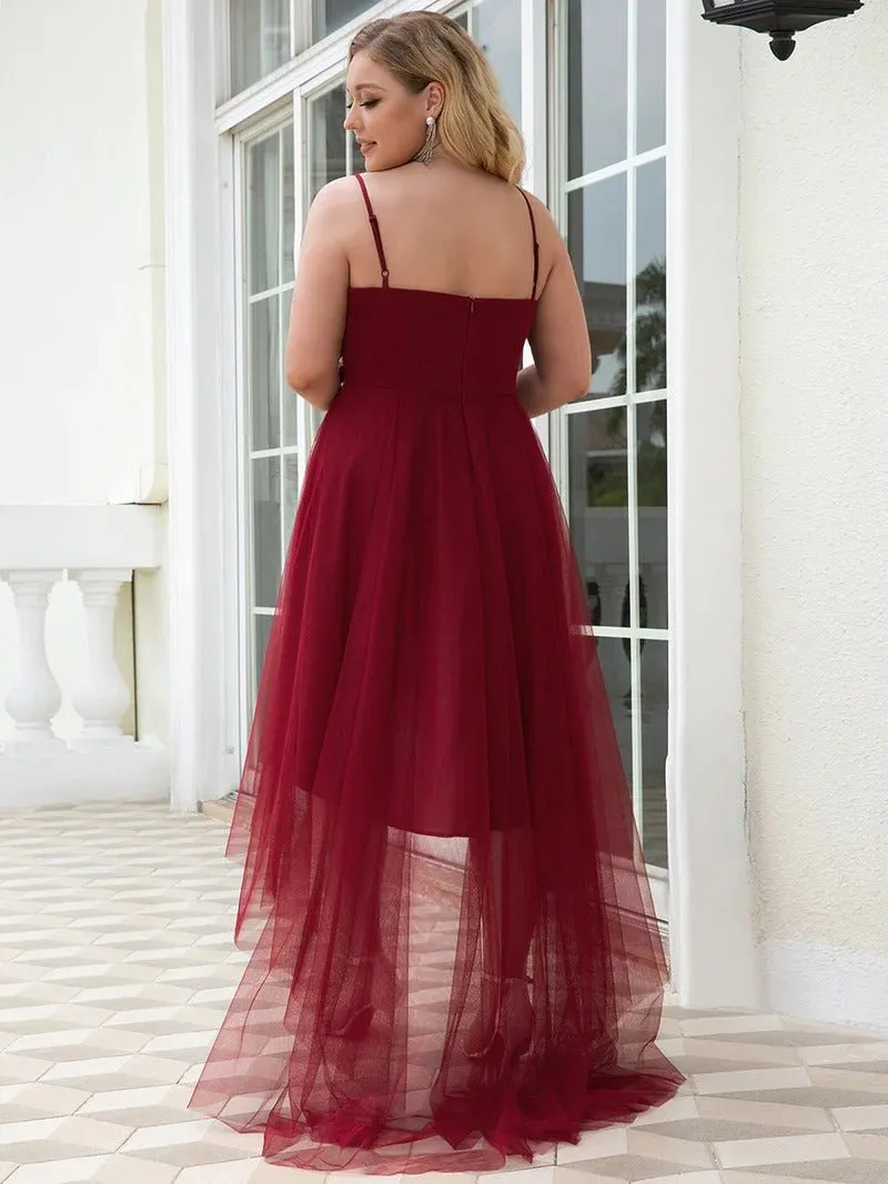 Plus Size High Low Prom Dresses With Spaghetti Straps