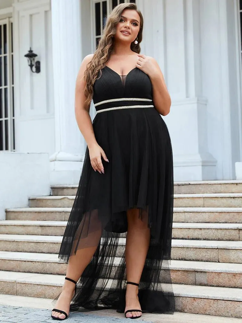 Plus Size High Low Prom Dresses With Spaghetti Straps