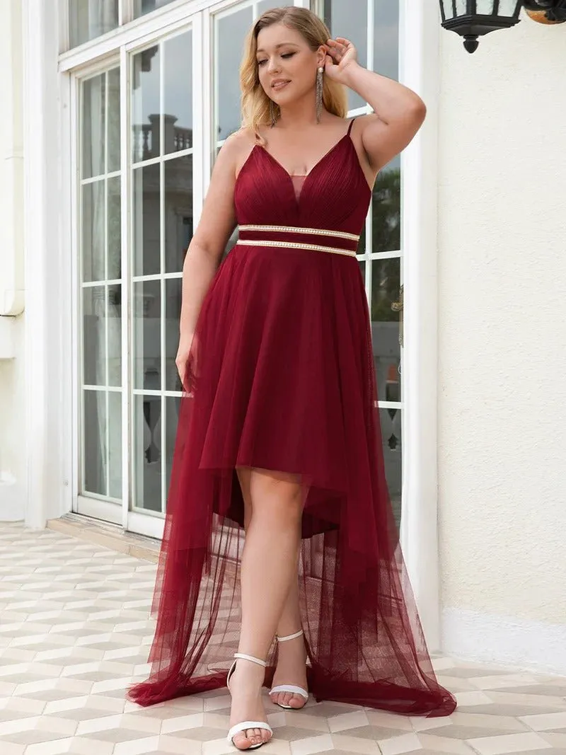 Plus Size High Low Prom Dresses With Spaghetti Straps