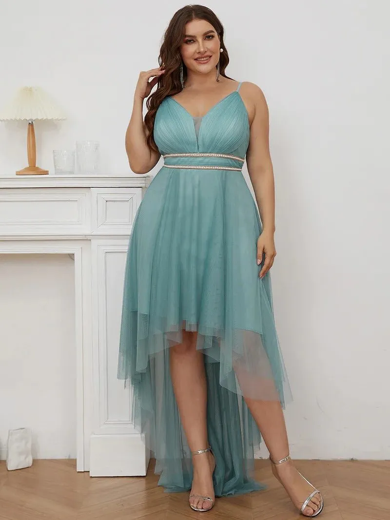 Plus Size High Low Prom Dresses With Spaghetti Straps