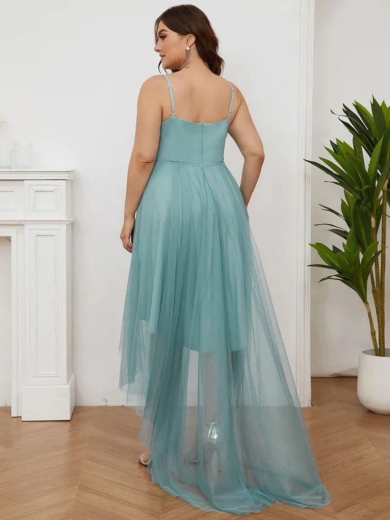 Plus Size High Low Prom Dresses With Spaghetti Straps