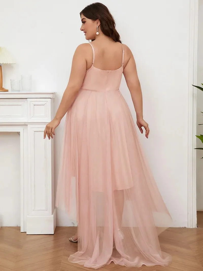 Plus Size High Low Prom Dresses With Spaghetti Straps