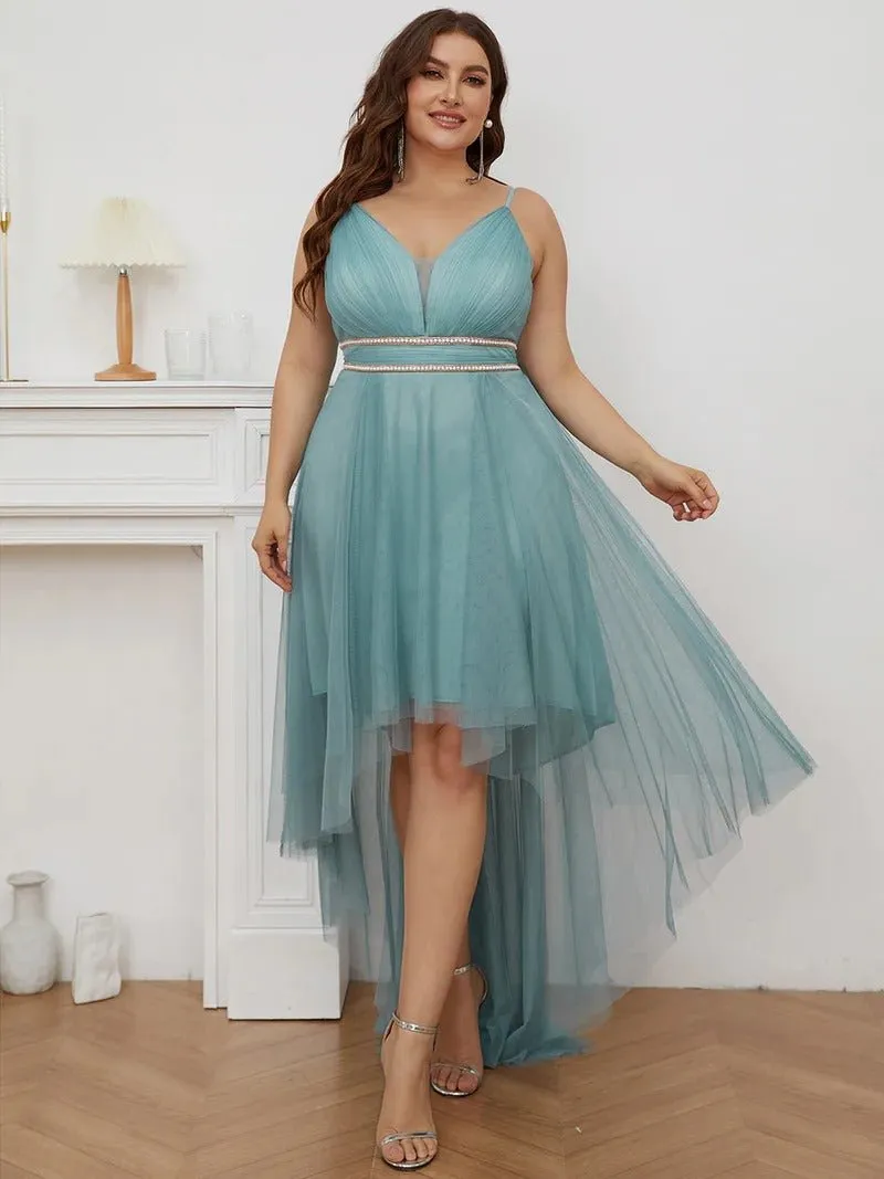 Plus Size High Low Prom Dresses With Spaghetti Straps