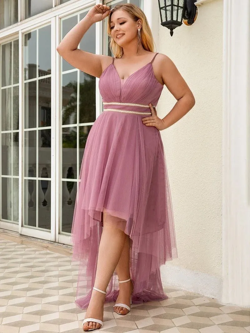 Plus Size High Low Prom Dresses With Spaghetti Straps