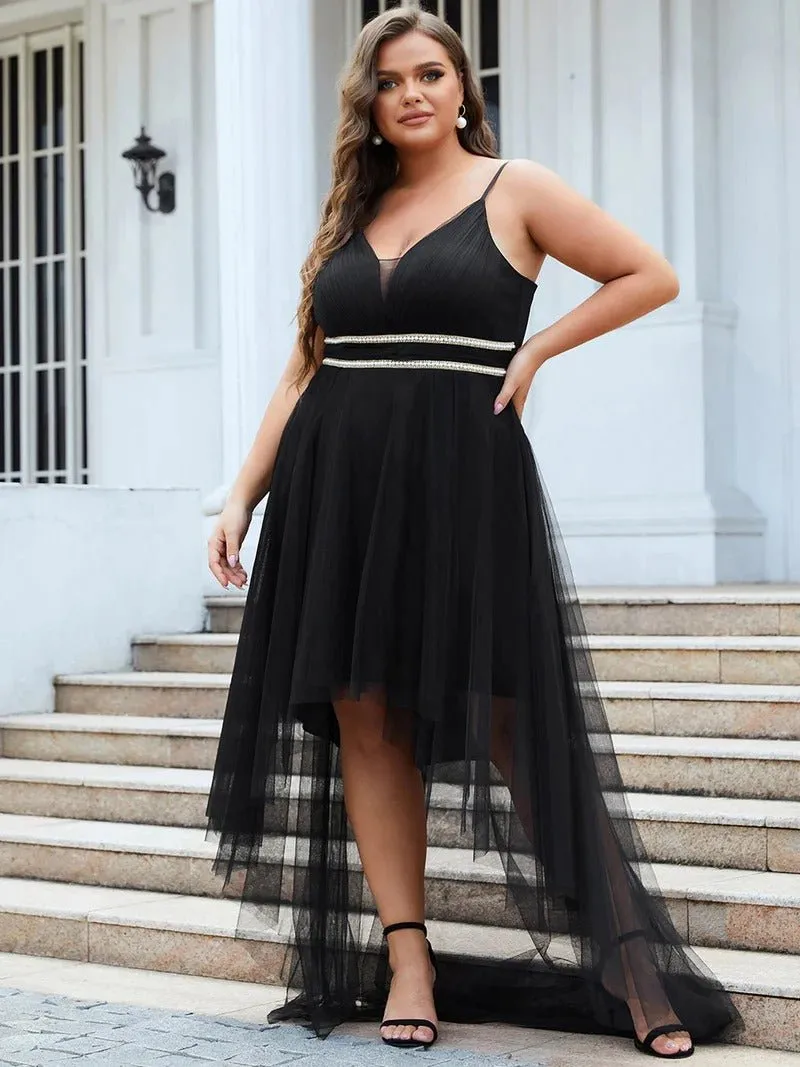 Plus Size High Low Prom Dresses With Spaghetti Straps