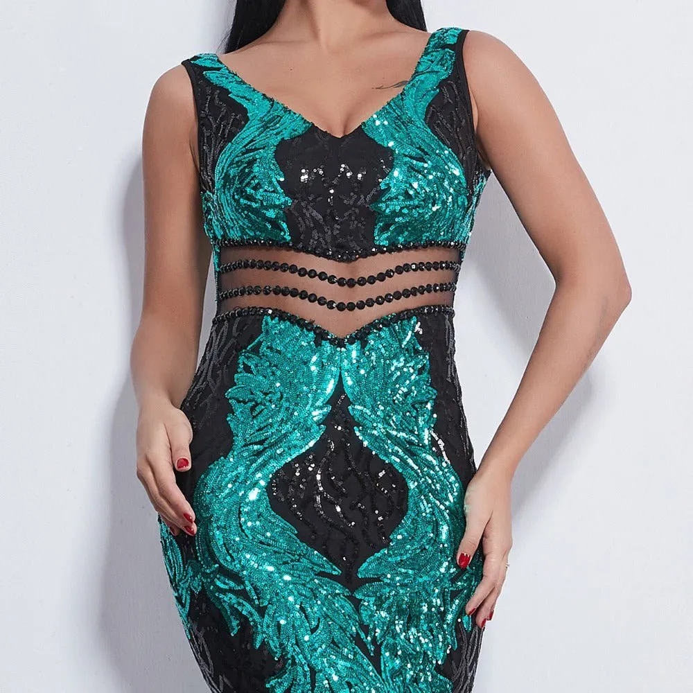 Prom Sequin Sleeveless Dress