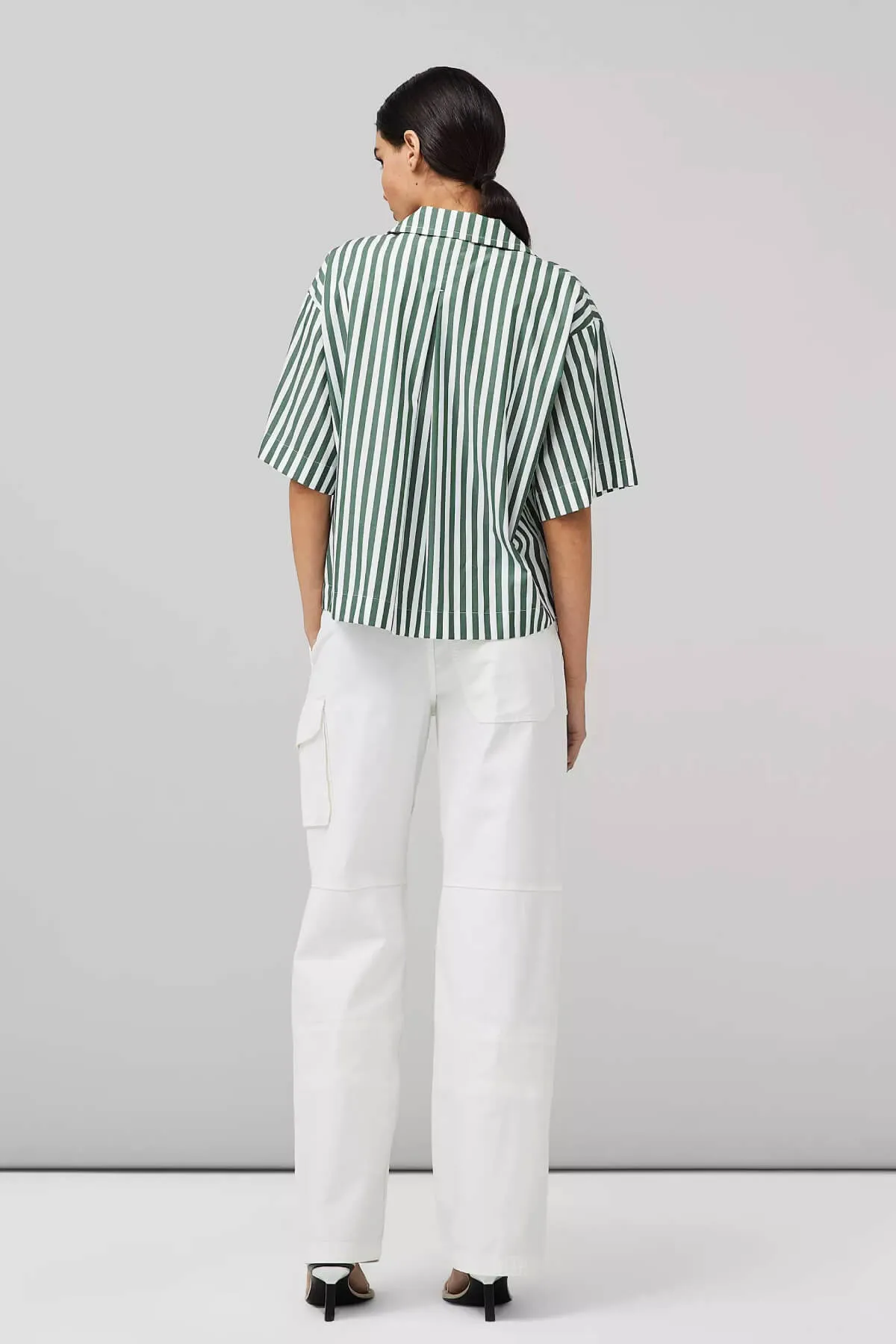 Rag & Bone Reed Striped Shirt - Green Stripe