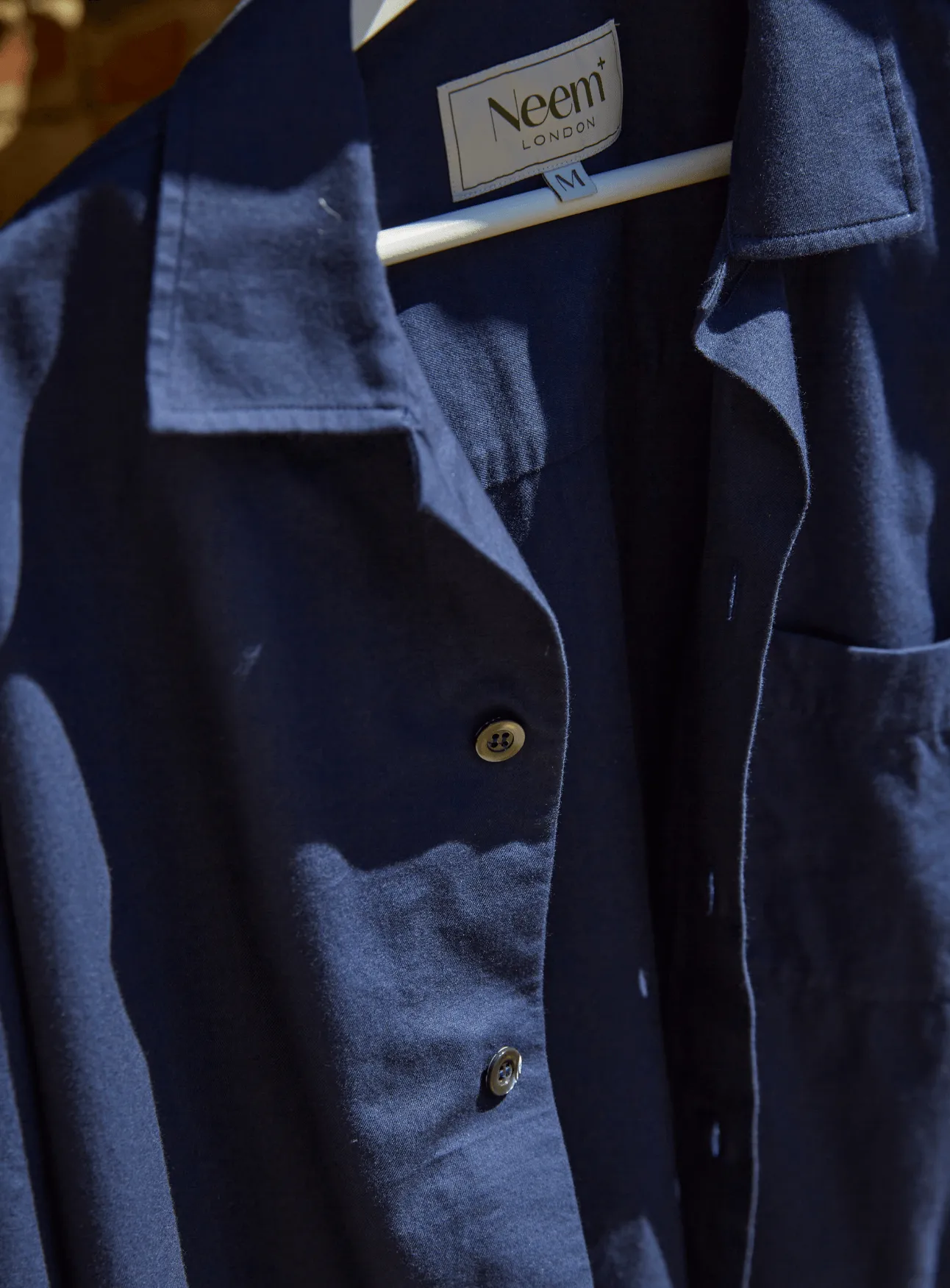 Regenerative Cotton Navy Shirt Jacket