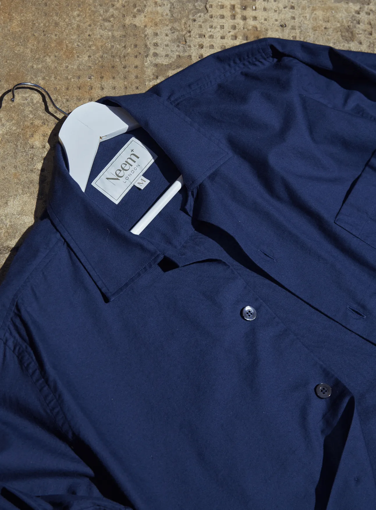 Regenerative Cotton Navy Shirt Jacket