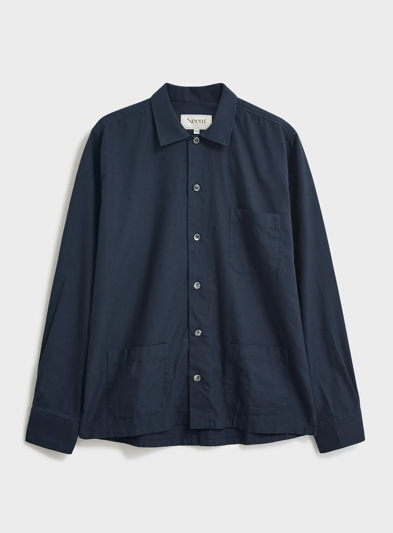 Regenerative Cotton Navy Shirt Jacket