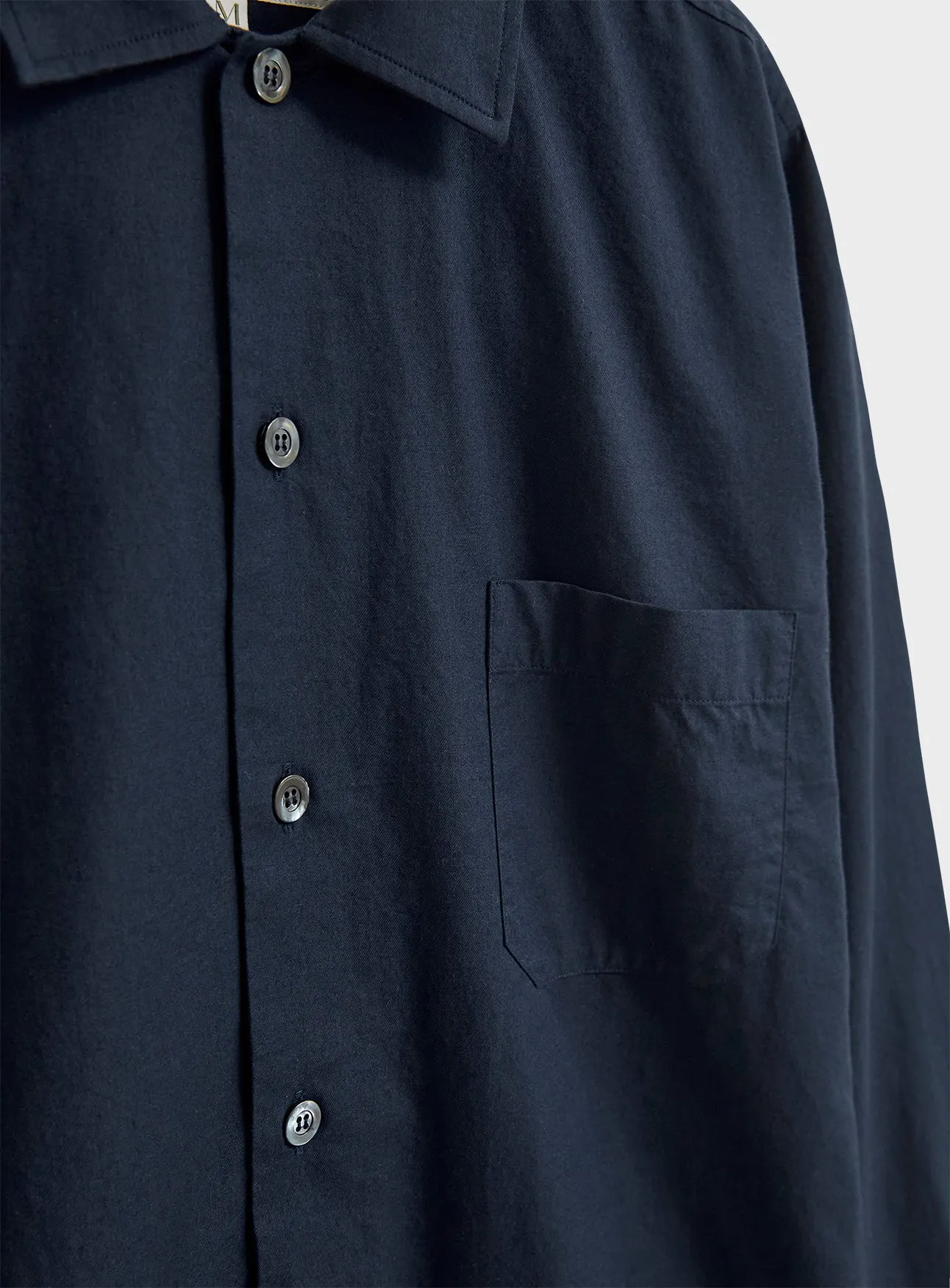 Regenerative Cotton Navy Shirt Jacket