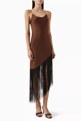 Sashay Asym Fringe Dress