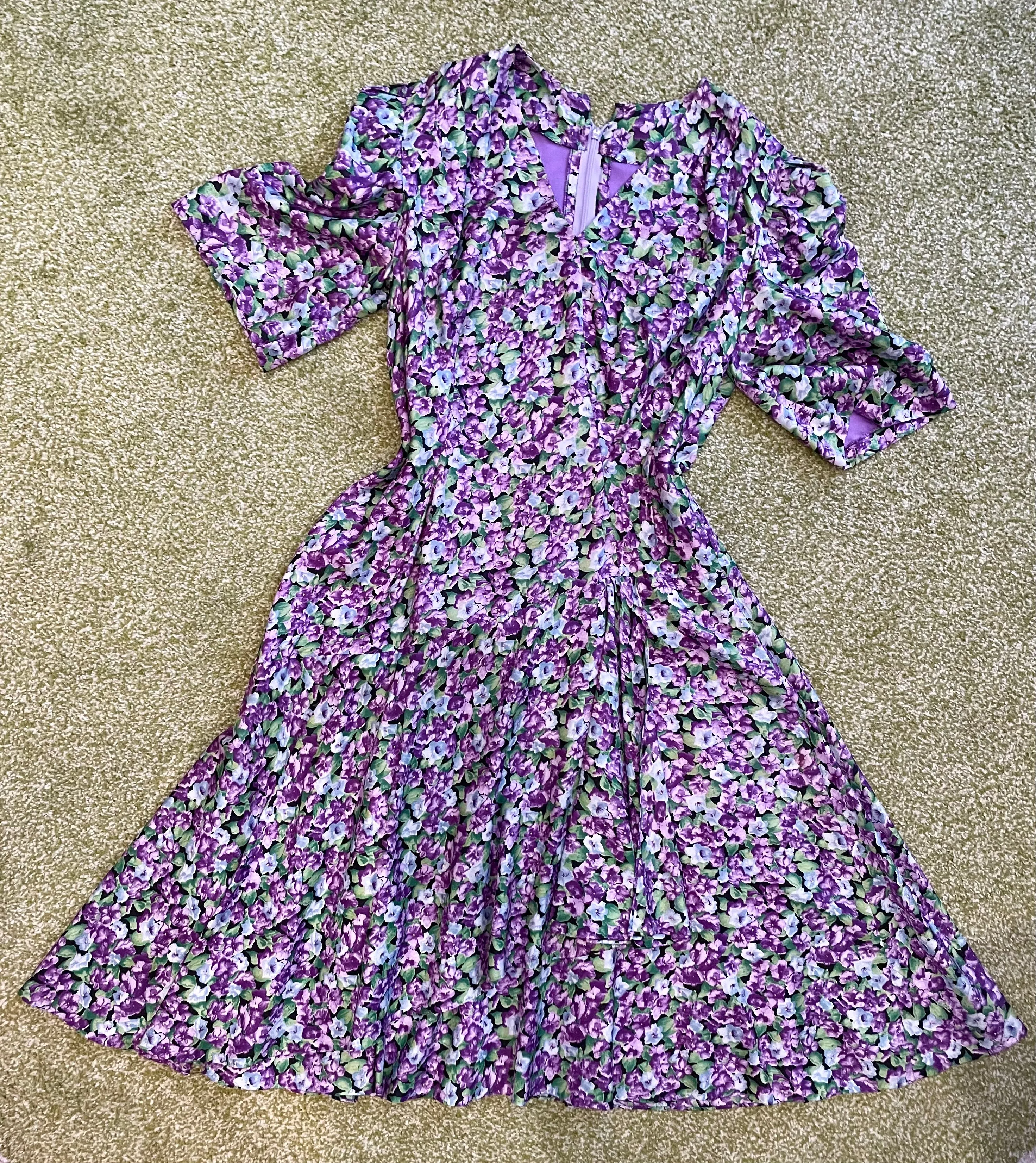 Short Sleeved Silk Dress