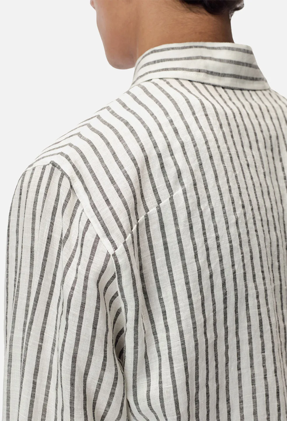 Sly Linen Straight Hem / Black Stripe