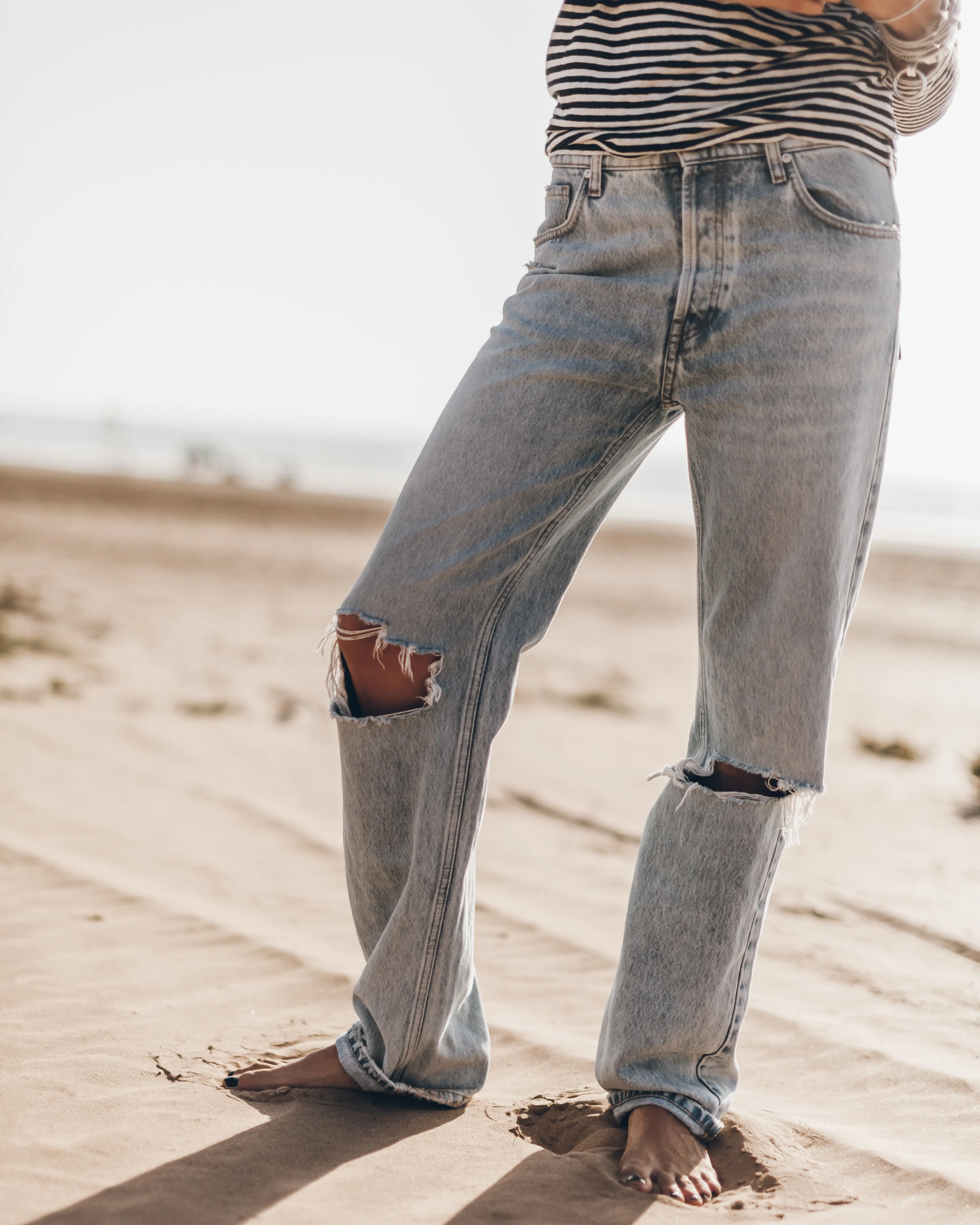 The Blue Ripped Relaxed Jeans