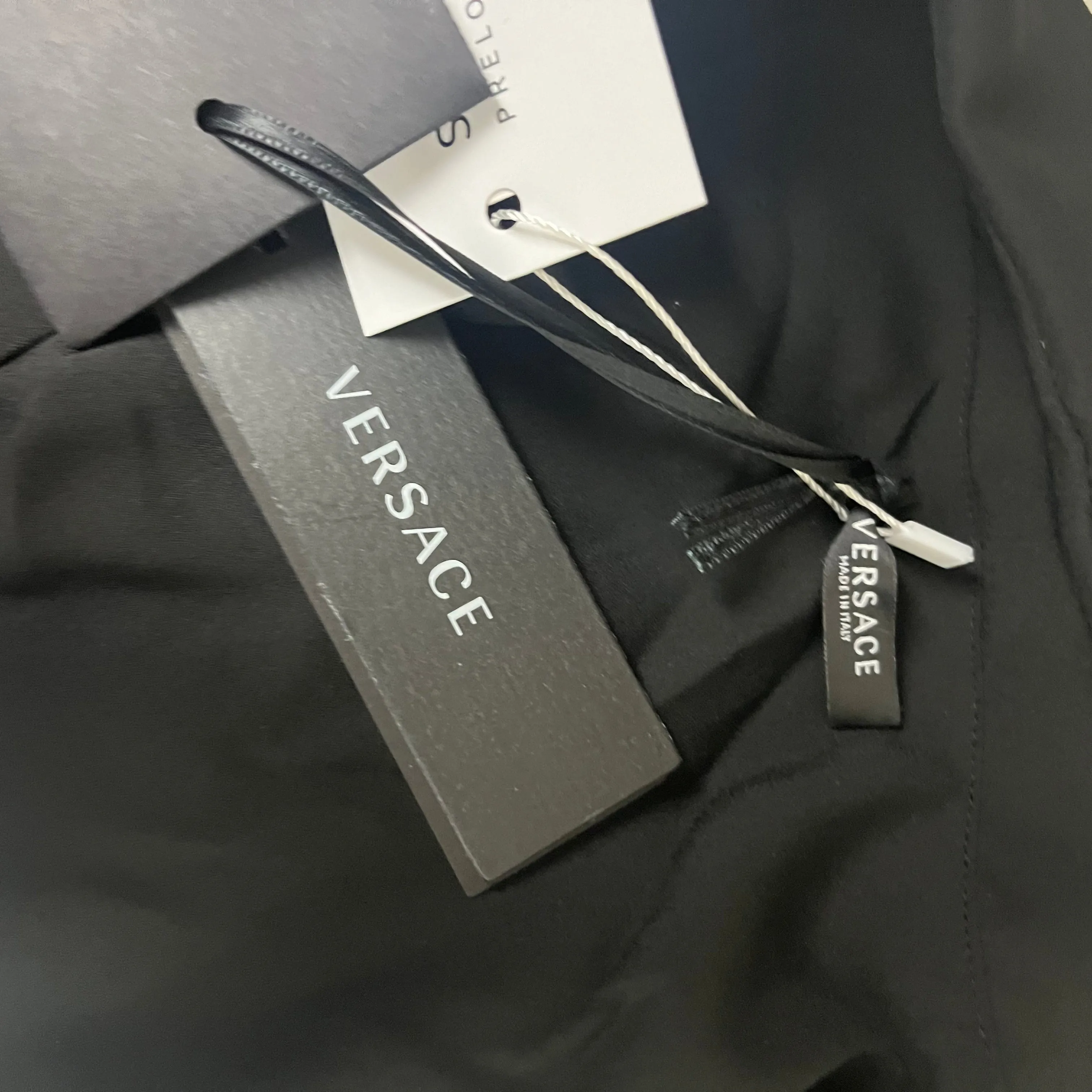 Versace Brand New 840 Black Medusa Zippered & Ruched Top M