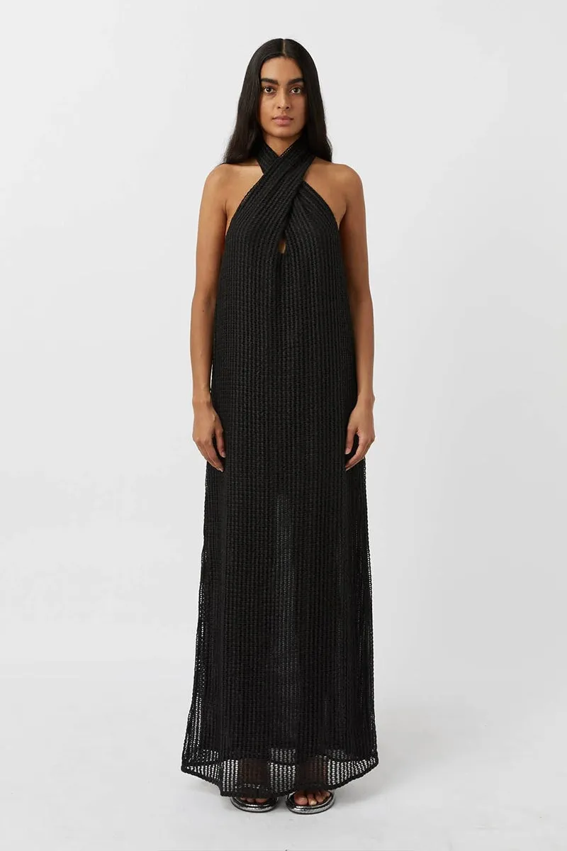 WILLA TEXTURED DRESS-BLACK