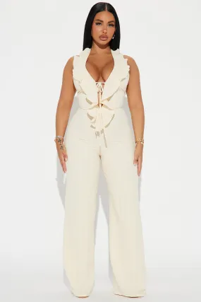 Wind In My Hair Jumpsuit - Cream