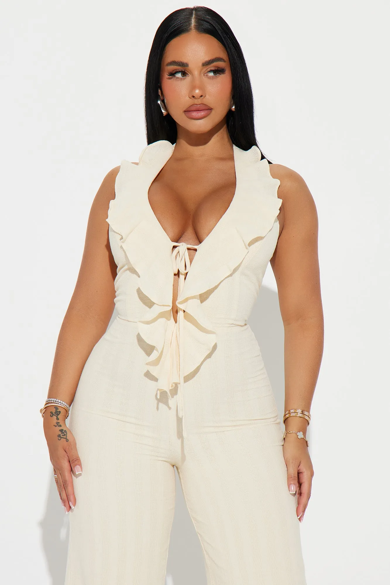 Wind In My Hair Jumpsuit - Cream