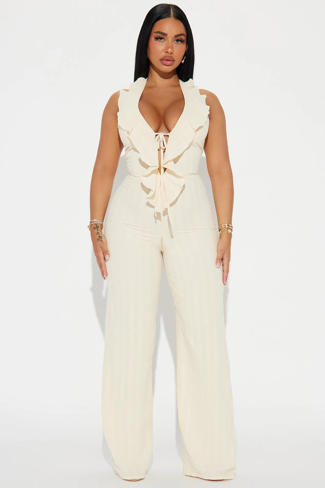 Wind In My Hair Jumpsuit - Cream