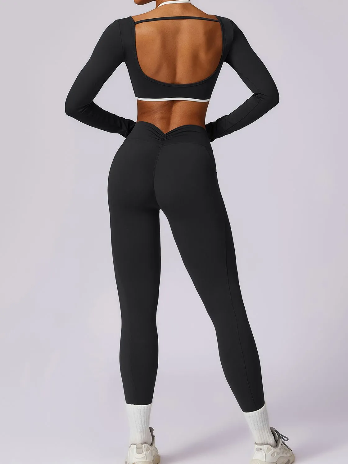 ZASUWA Female Backless Halter V-shaped Waist Quick Dry Tracksuit