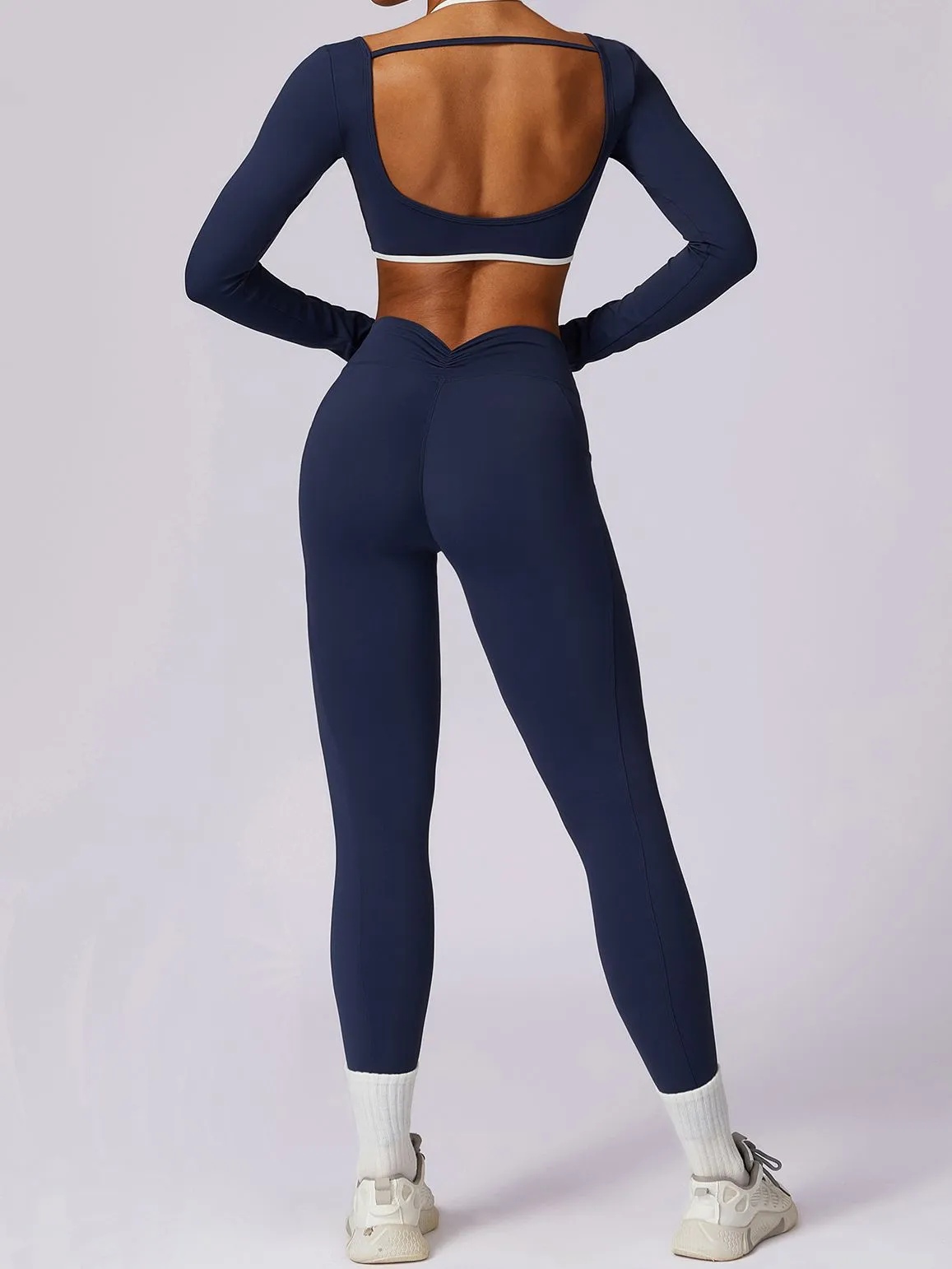 ZASUWA Female Backless Halter V-shaped Waist Quick Dry Tracksuit